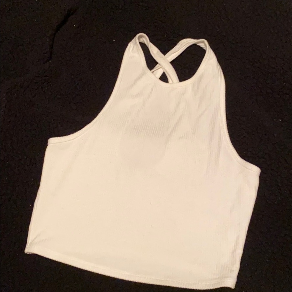 White Hollister Halter Tank Top